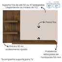 Ver imagem 7 de Painel Suspenso Tv 50 Pol 160 Cm 4157 Pinho Ripado Off White Arly