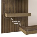Ver imagem 6 de Painel Suspenso Tv 50 Pol 160 Cm 4157 Pinho Ripado Off White Arly