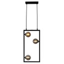 Ver imagem 7 de Pendente Balanço Retangular 60cm para 3x G9 Tr004 Preto E Fumê Bella St2357