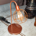 Ver imagem 3 de Abajur de Quarto Luminária Industrial Aramado Spider Cobre