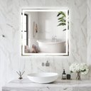 Ver mais imagens de Espelho Jateado Quadrado Iluminado com Led Frio e Touch 80x80cm