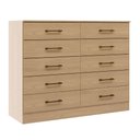 Ver imagem 2 de Cômoda para Quarto 117x92cm 10 Gavetas Mdp 3017 Menu Móveis