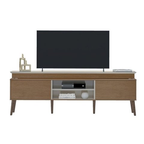 Rack para Tv 75 Pol 2 Portas 180 Cm 4704 Cinamomo Off White Arly