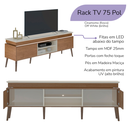 Ver imagem 4 de Rack para Tv 75 Pol 2 Portas 180 Cm 4704 Cinamomo Off White Arly