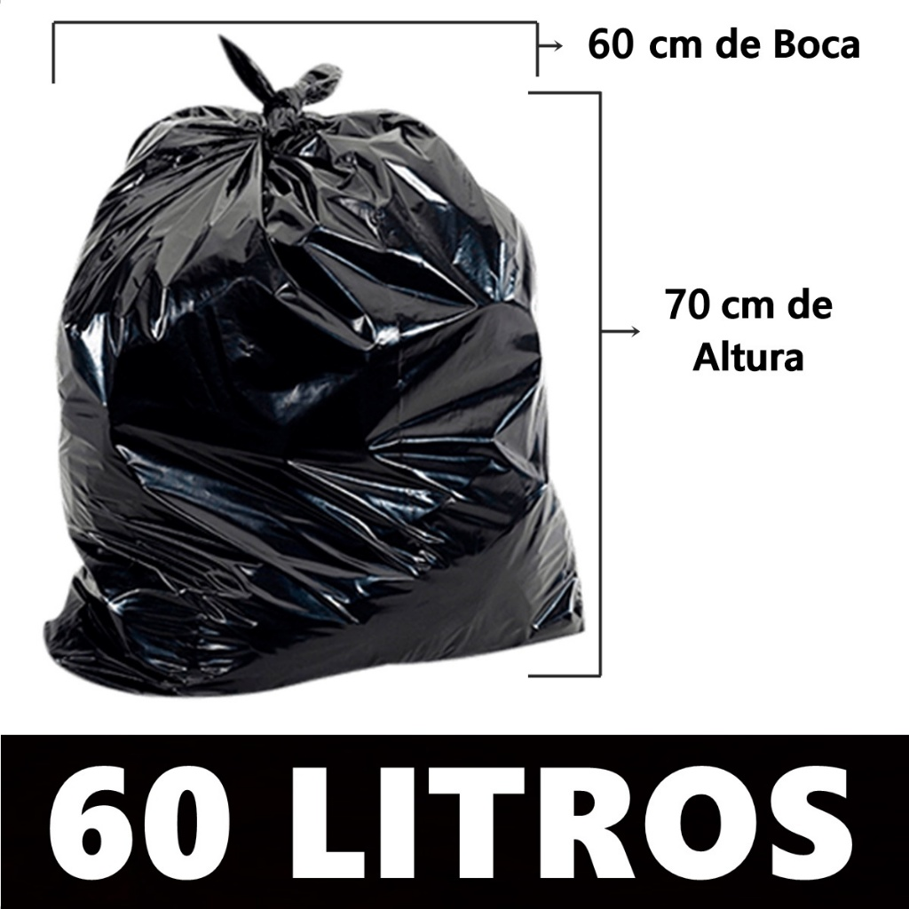 Saco de Lixo 60 Litros 100 Unidades Direto da Fábrica - 2