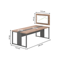 Ver imagem 2 de Mesa Retangular Office Painel e Caixa de Tomada Noce Preto