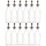 Kit 12 Garrafas de Vidro 200ml com Bico Dosador para Vinagre Azeite Transparente Lyor - 1