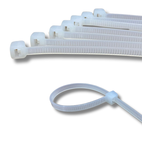 Abraçadeira Nylon Enforca 2,5 X 200mm Kit C/ 100 Lacre Plástico Fixadora Fita Hellerman 20cm Branca