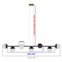 Ver imagem 5 de Pendente Lustre de Teto Jabuticaba Alumínio Preto com 7 Globos Fosco com Lâmpadas Branco Quente