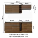 Ver imagem 4 de Armário de Cozinha Completa 220cm Rustic Parma Madesa 03