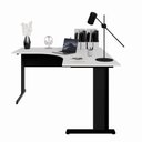 Ver imagem 7 de Mesa Angular New City Pé Metálico Light 135 cm Cinza Cristal/Preto Gebb Work