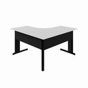 Ver imagem 3 de Mesa Angular New City Pé Metálico Light 135 cm Cinza Cristal/Preto Gebb Work