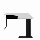Ver imagem 6 de Mesa Angular New City Pé Metálico Light 135 cm Cinza Cristal/Preto Gebb Work
