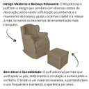 Ver imagem 5 de Poltrona Amamentação Cadeira Reforçada Balanço e Puff Lile Suede:bege Escuro