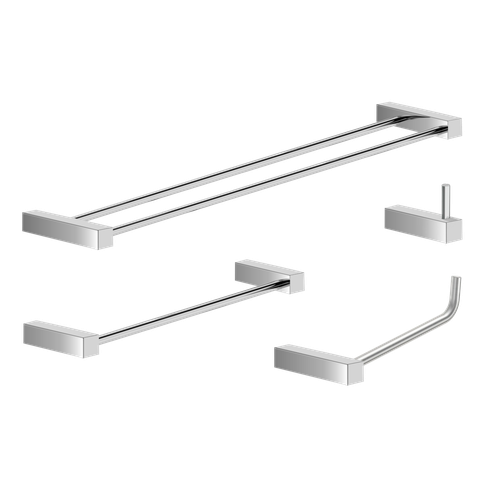 Kit de Acessórios para Banheiro Escovado 4 Peças 2060tr Grego Metal