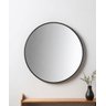 Espelho Grande Redondo Moldura Metal Decorativo 100x100cm Luxo - 3