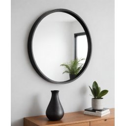 Espelho Grande Redondo Moldura Metal Decorativo 100x100cm Luxo - 4