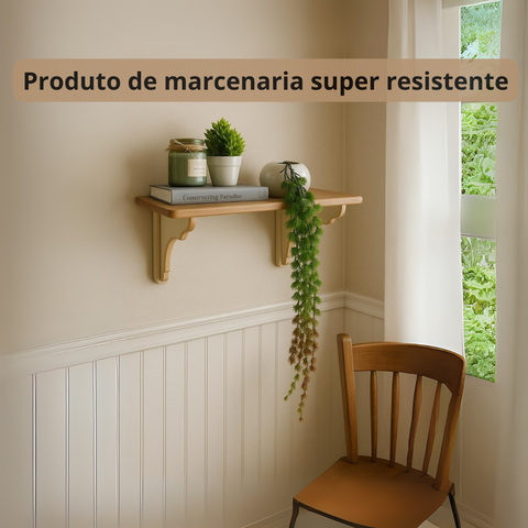 Prateleira 60x20 em Mdf Estilo Farmhouse