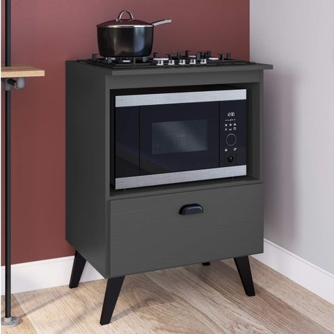 Balcão para Cooktop e Forno 60cm com Porta Basculante Bogotá Bl060 Mia Coccina