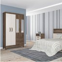 Ver imagem 5 de Guarda-Roupa Solteiro com Espelho 4 Portas 2 Gavetas Real Light 