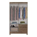 Ver imagem 2 de Guarda-Roupa Solteiro com Espelho 4 Portas 2 Gavetas Real Light 