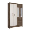 Ver imagem 3 de Guarda-Roupa Solteiro com Espelho 4 Portas 2 Gavetas Real Light 