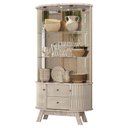 Ver imagem 3 de Aparador para Sala Buffet Mônaco e Cristaleira Moss Calacata Off White - Madetec