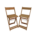 Ver imagem 2 de Conjunto 2 Banquetas Alta Dobráveis Bar e Balcão Madeira: Mel