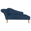 Ver imagem 1 de Recamier Divã Pés Palito para Sala Cecilia 1.60cm Veludo Azul Marinho - Incasa Decor