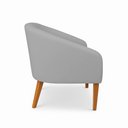 Ver imagem 6 de Poltrona Sala Decorativa Kit 2 Stella Pé Madeira Trapézio Castanho Suede D03 - D’Rossi