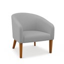 Ver imagem 5 de Poltrona Sala Decorativa Kit 2 Stella Pé Madeira Trapézio Castanho Suede D03 - D’Rossi