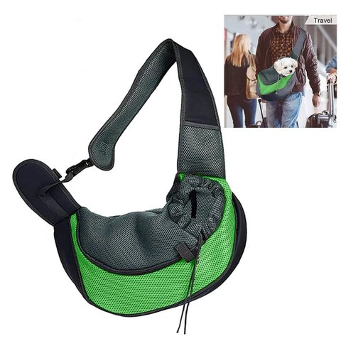 Bolsa Canguru Cao Cachorro Gato Pet Carregador Transversal Mochila Pequeno Porte Ombro Costas Lazer 
