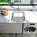 Ver imagem 4 de Tanque de Encaixe Viena Aco Inox 550x450x220 Mm - Levo