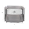 Tanque de Encaixe Viena Aco Inox 550x450x220 Mm - Levo - 7