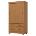 Ver imagem 2 de Guarda Roupa 2 Portas de Correr e 4 Gavetas Marel Flex Be25 com Armário Multiuso Margarida Cinamomo