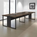 Ver imagem 1 de Mesa de Reunião 8 Lugares Escritório 3,60m Freijó Preto