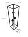 Ver imagem 2 de Lustre Abajur Luminária de Pé Ferro Estilo Industrial 3 Bocais Minas Arte Própria Lustre de Pé Metal