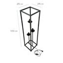 Ver imagem 2 de Lustre Abajur Luminária de Pé Ferro Estilo Industrial 3 Bocais Minas Arte Própria Lustre de Pé Metal