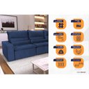 Ver imagem 4 de Sofá de Canto Amsterdam Molas Retrátil Reclinável - king house