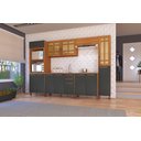 Ver imagem 1 de COZINHA COMPLETA PREDILLETA ALINE MODULADA 6 PECAS 305 CM 13 PORTAS 2 GAVETAS COM TAMPO FREIJO CHUMB