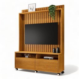 Estante Home para Tvs 50" Estilos Naturalle Ripado Carmolar - 2