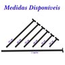 Suporte Refletor Base Reta Braço 20 Cm Preto - 2