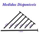 Ver imagem 2 de Suporte Refletor Base Reta Braço 20 Cm Preto