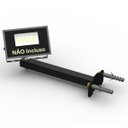 Ver imagem 3 de Suporte Refletor Base Reta Braço 20 Cm Preto