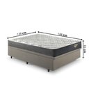 Ver imagem 2 de Base Box Baú 138x188 Linho com Colchão Adapto Molas Ensacadas Ecoflex