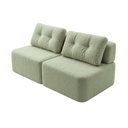 Ver imagem 4 de Sofá Modular Cielo 240cm Recepção Loja Sala de Estar Bouclê Verde - Montanari's Decor