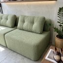 Ver imagem 3 de Sofá Modular Cielo 240cm Recepção Loja Sala de Estar Bouclê Verde - Montanari's Decor
