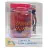 Caneca de Plástico com Canudo Mulher Maravilha Tasco Inport - 2