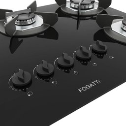 Cooktop Fogatti Safe Ferro Fundido 5 Bocas À Gás Preto Bivolt - 5