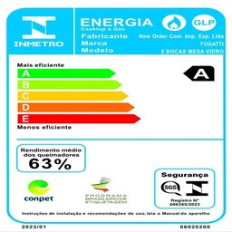 Cooktop Fogatti Safe Ferro Fundido 5 Bocas À Gás Preto Bivolt - 6